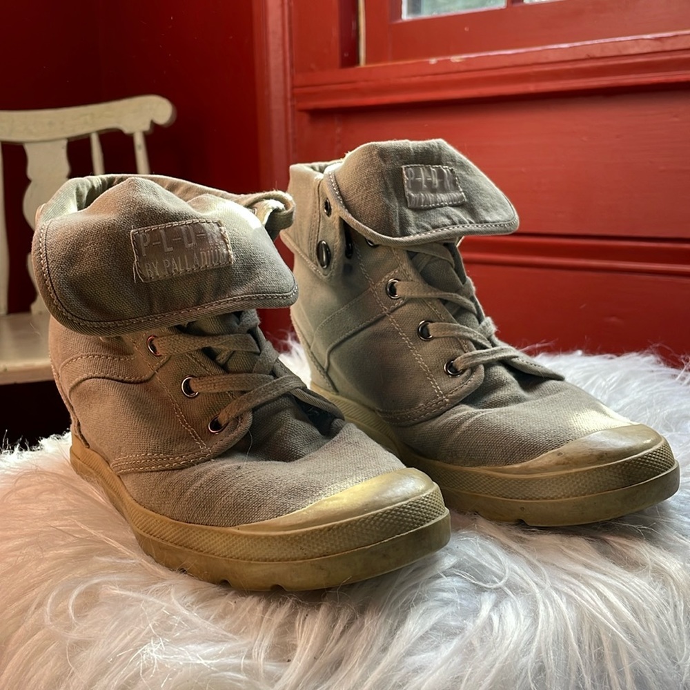 P-L-D-M Palladium high heal sneakers